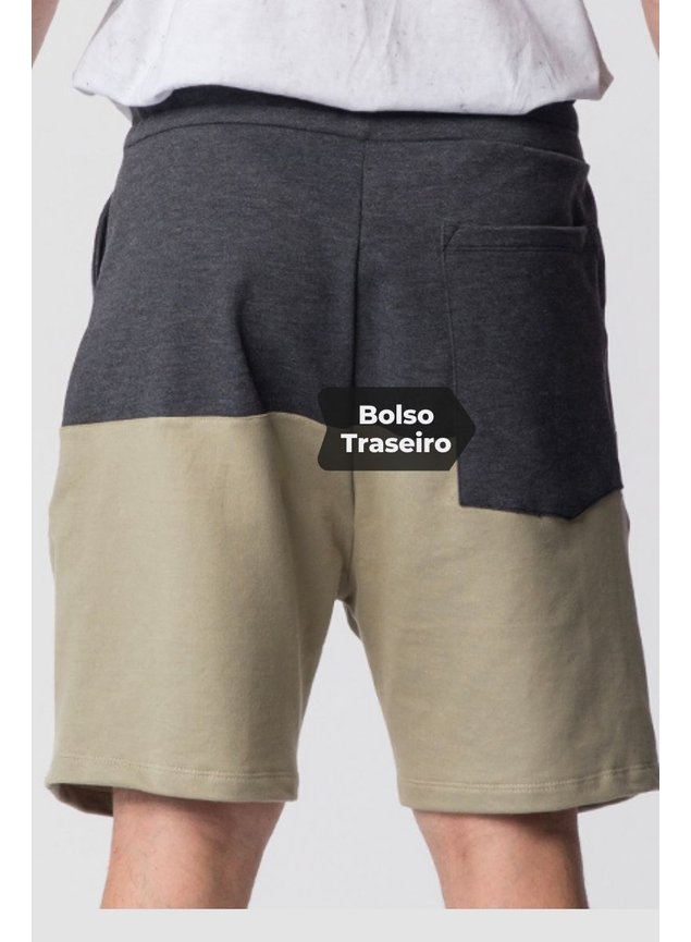 bermuda traseiromoletom double diagonal grafite oliva kartter