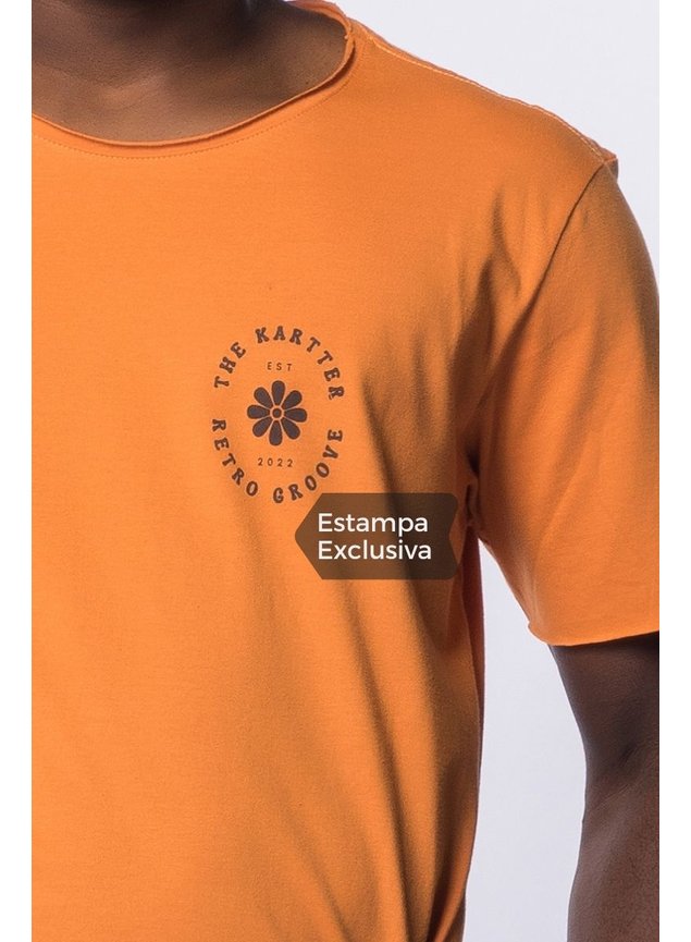 6083 camiseta retro groovy laranja kartter estampa