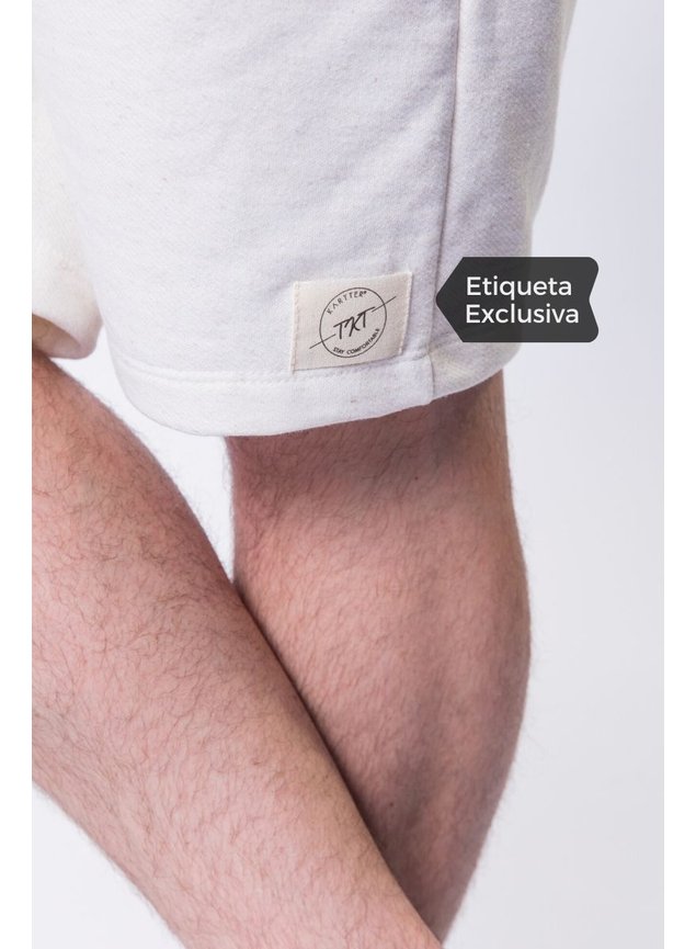 7021 bermuda de moletom double off grafite kartter etiqueta