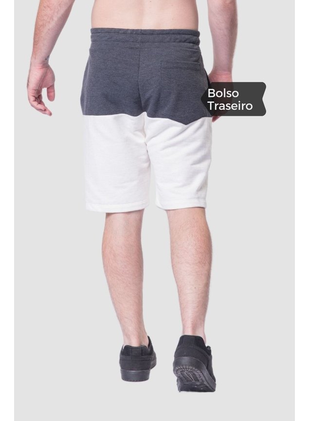 7021 bermuda de moletom double off grafite kartter costas