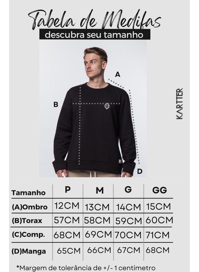 Casaco Moletom Masculino Preto Peluciado Kartter