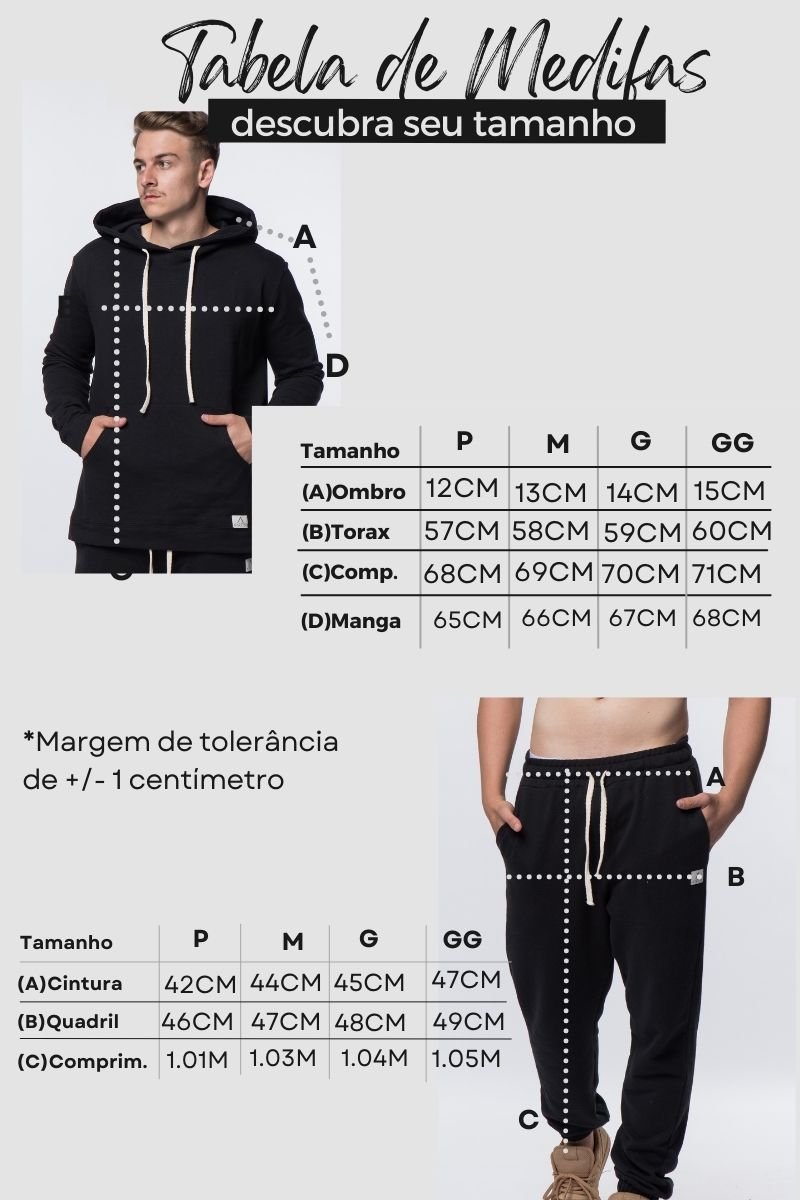 Conjunto Masculino Moletom Preto Kartter