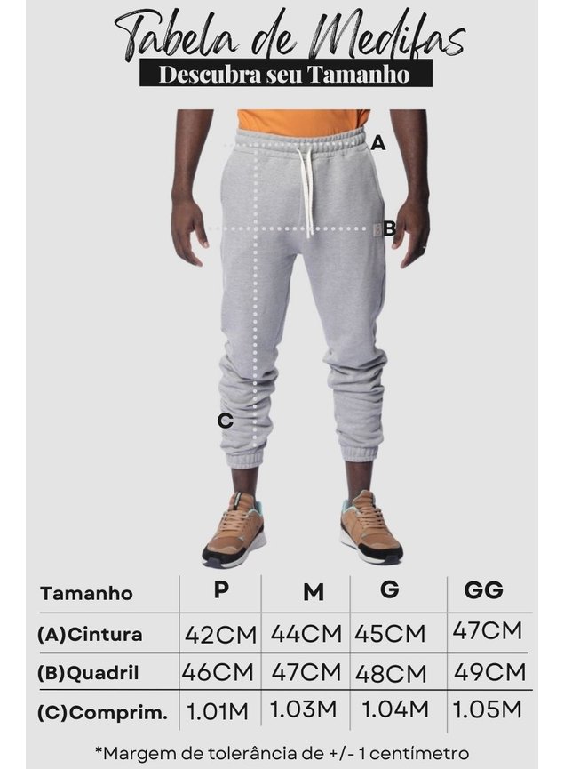 tabela de medidastabela de medidas calca de moletom masculino