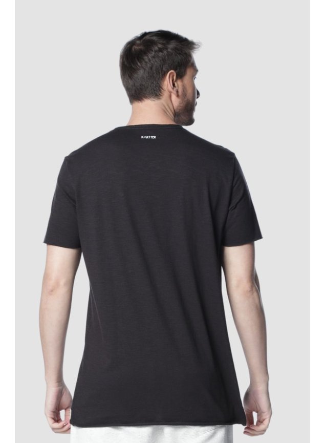 6050 camiseta preta masculina com bolso kartter costas