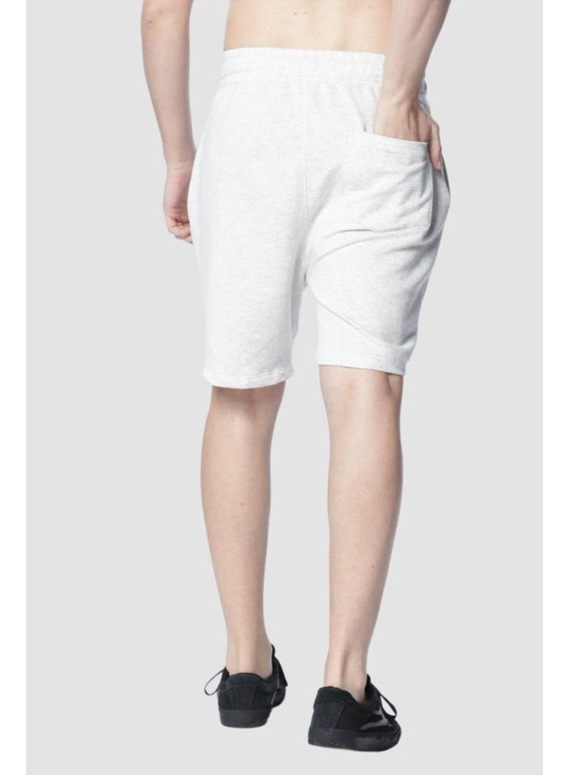 8007 bermuda masculina moletom cinza mescla kartter tabela medidas costas