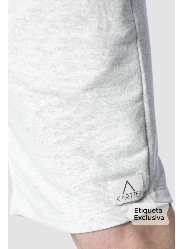 8007 bermuda masculina moletom cinza mescla kartter tabela medidas etiqueta