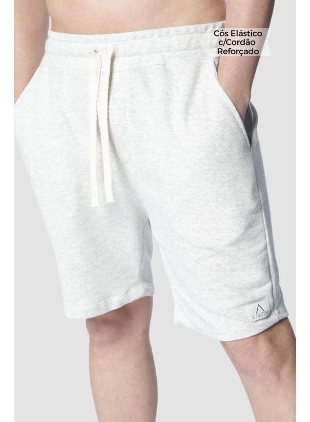 8007 bermuda masculina moletom cinza mescla kartter tabela medidas zoom