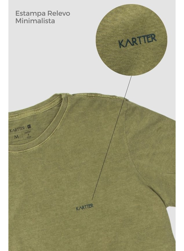 8027 camiseta estonada gola redonda verde estampa