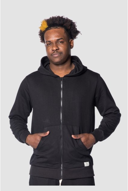 Moletom Casaco AlgodÃ£o Masculino Casaco Moletom Masculino Preto