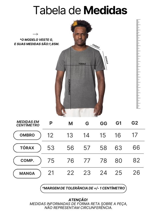 tabela de medidas kartter 2025 ref 7009 chumbo