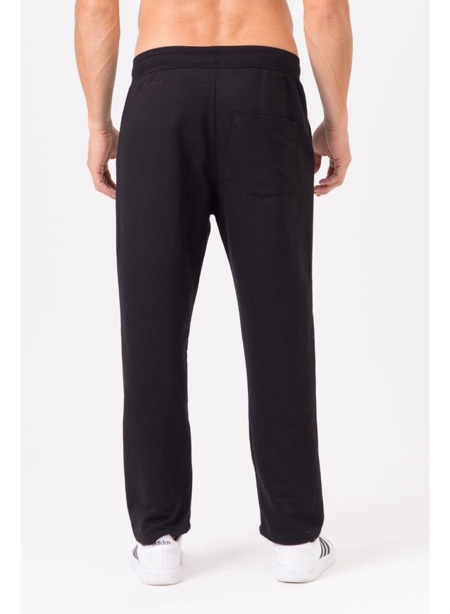 8091 calca moletom masculina preto costas