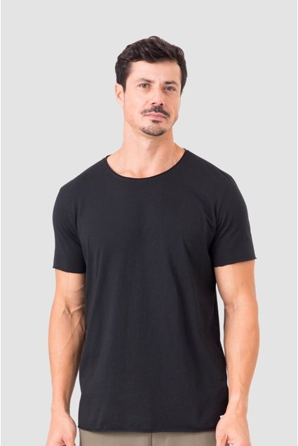 6022 camiseta estonada masculina preto frente