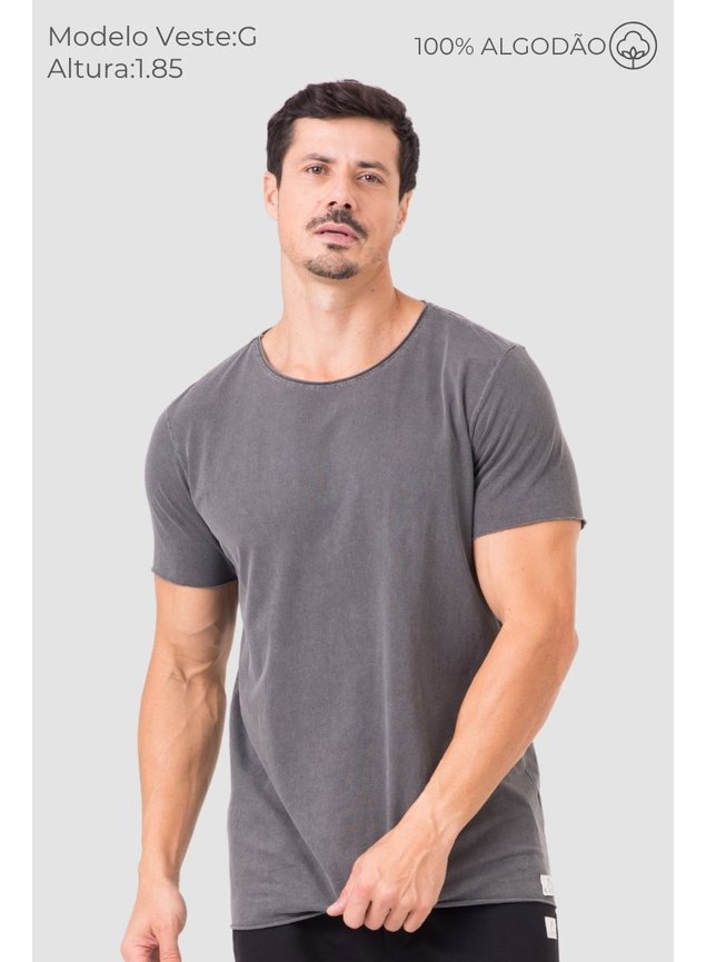 7009 camiseta estonada masculina chumbo modelo