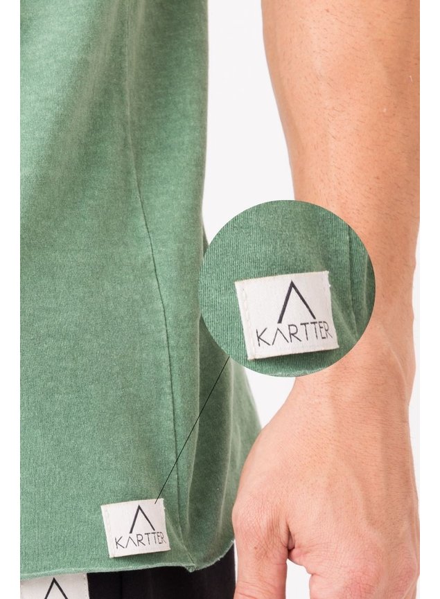 6021 camiseta estonada masculina verde etiqueta