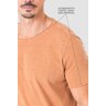7010 camiseta estonada masculina caramelo mangas
