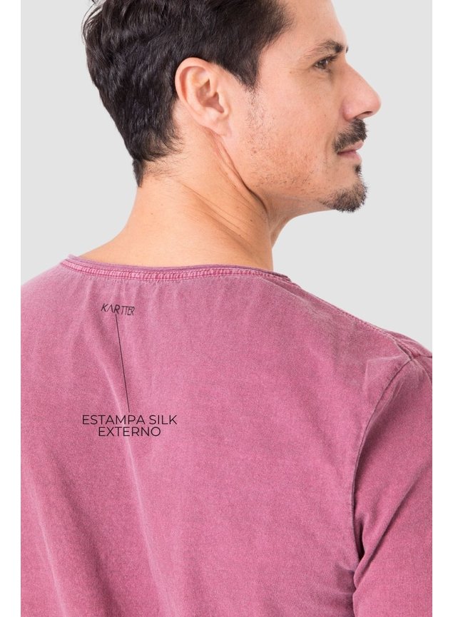 8001 camiseta estonada masculina roxo silk