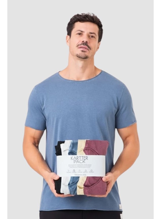 8080 pack ultra kit com 05 camisetas masculinas kartter frente 3