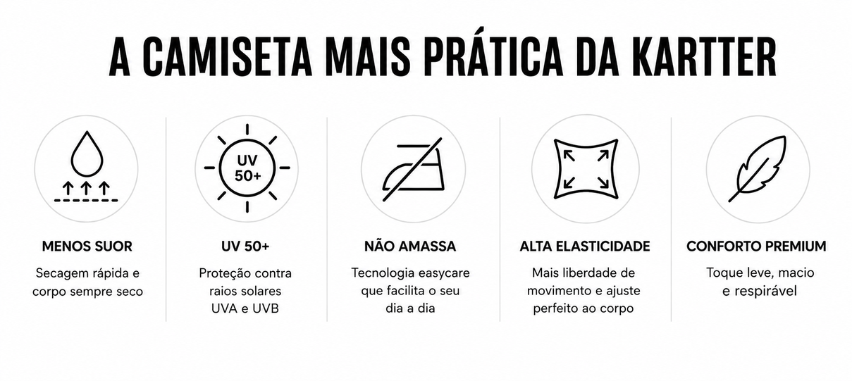 A camiseta mais prática da Kartter